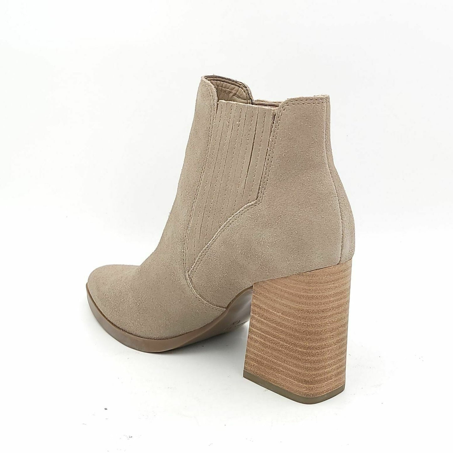 Marc Fisher Women's Ellard Block Heel Ankle Booties  Color Light Gray Suede Size 6.5M