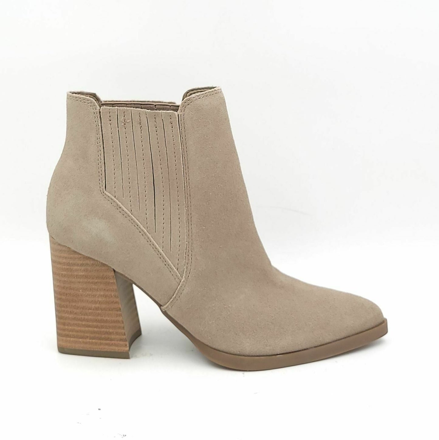 Marc Fisher Women's Ellard Block Heel Ankle Booties  Color Light Gray Suede Size 6.5M