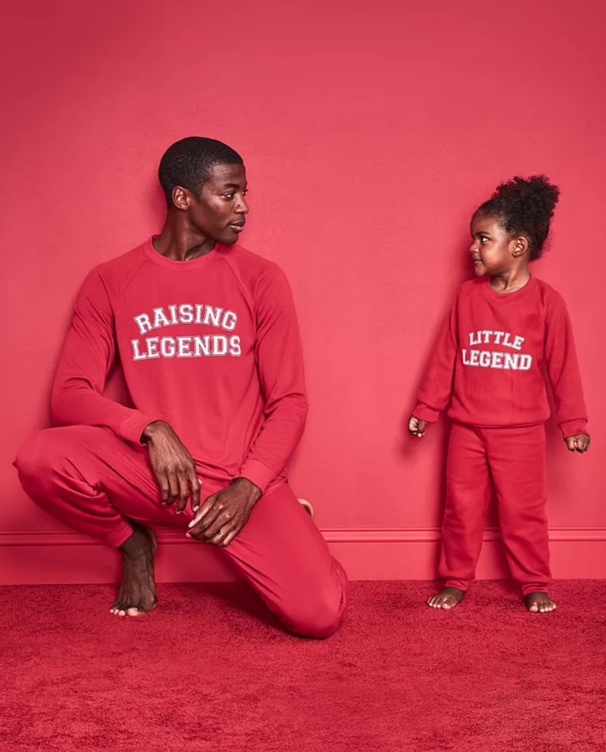 Family Pajamas Men's Raising Legends Matching PJ Set  Color Candy Red Size M