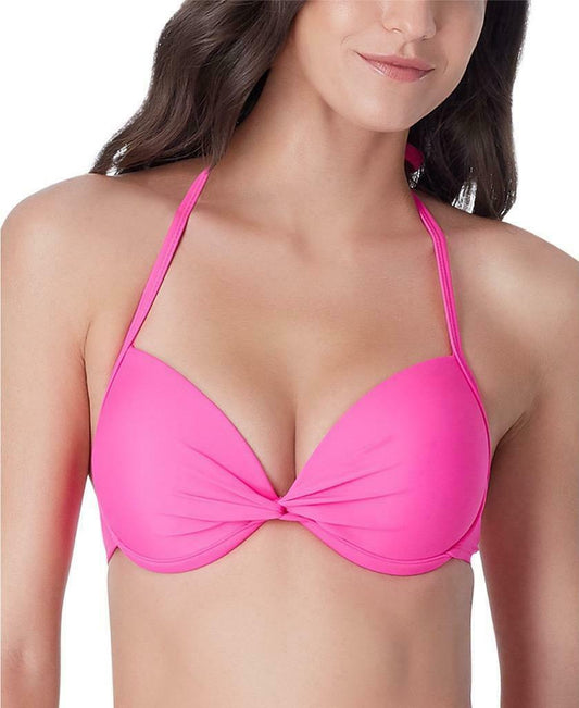 California Waves Raspberry Juniors' Underwire Push Up Bikini Top  Color Pink Size XL Style MY20261PT