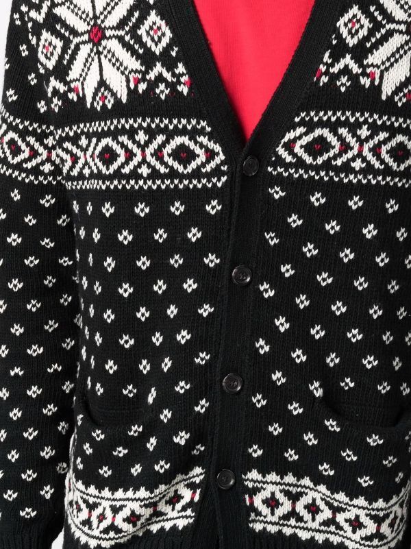 Polo Ralph Lauren Men's Snowflake Cotton-Cashmere Cardigan  Color Black Size L