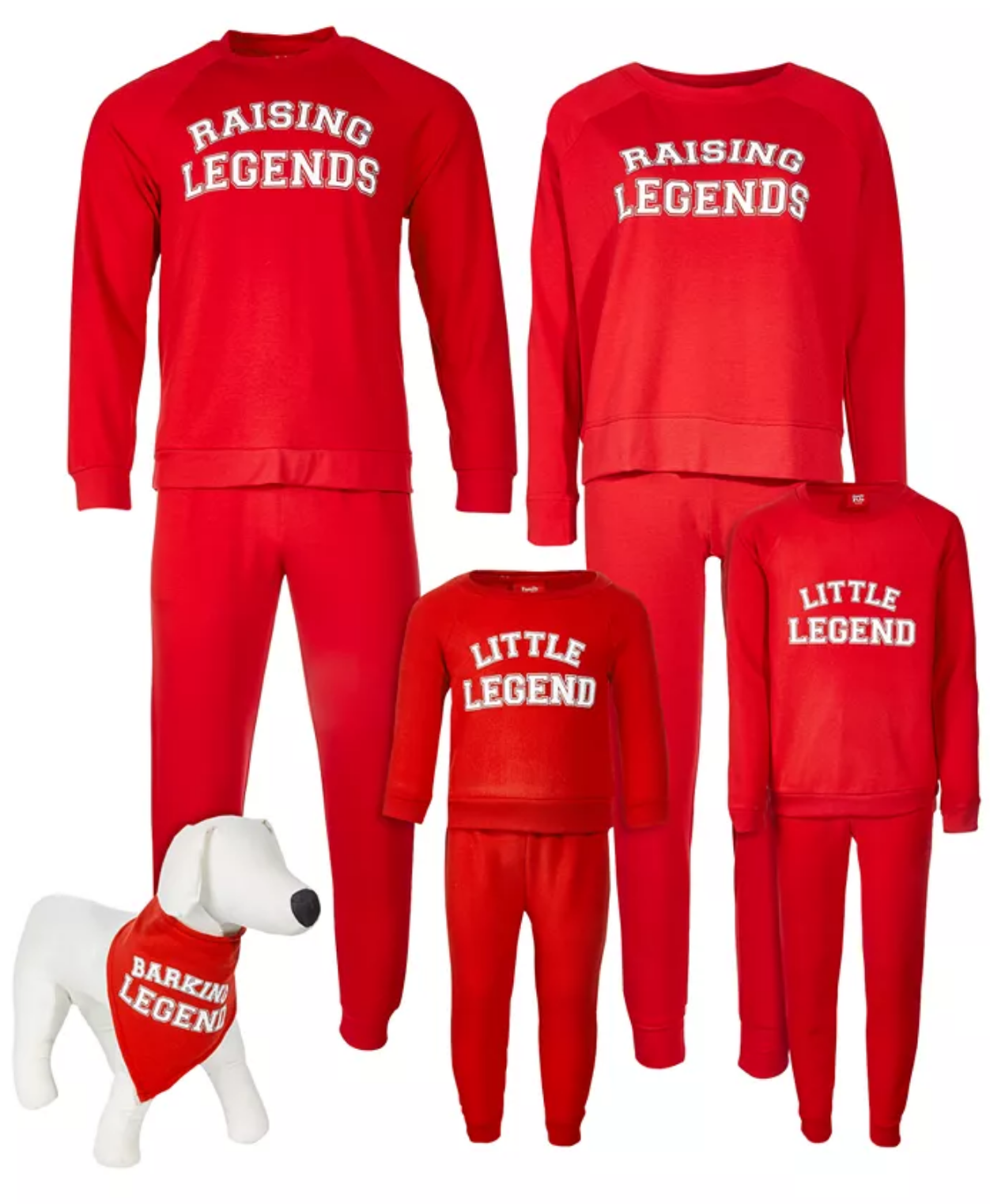 Family Pajamas Men's Raising Legends Matching PJ Set  Color Candy Red Size M