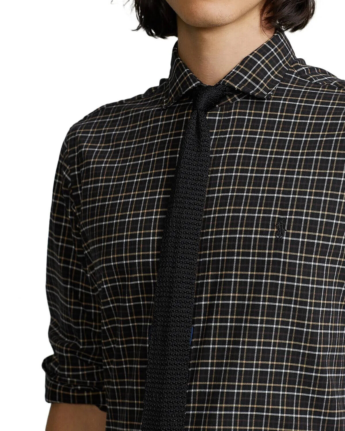 Polo Ralph Lauren Men's Classic-Fit Twill Shirt  Color Black/Tan Size S