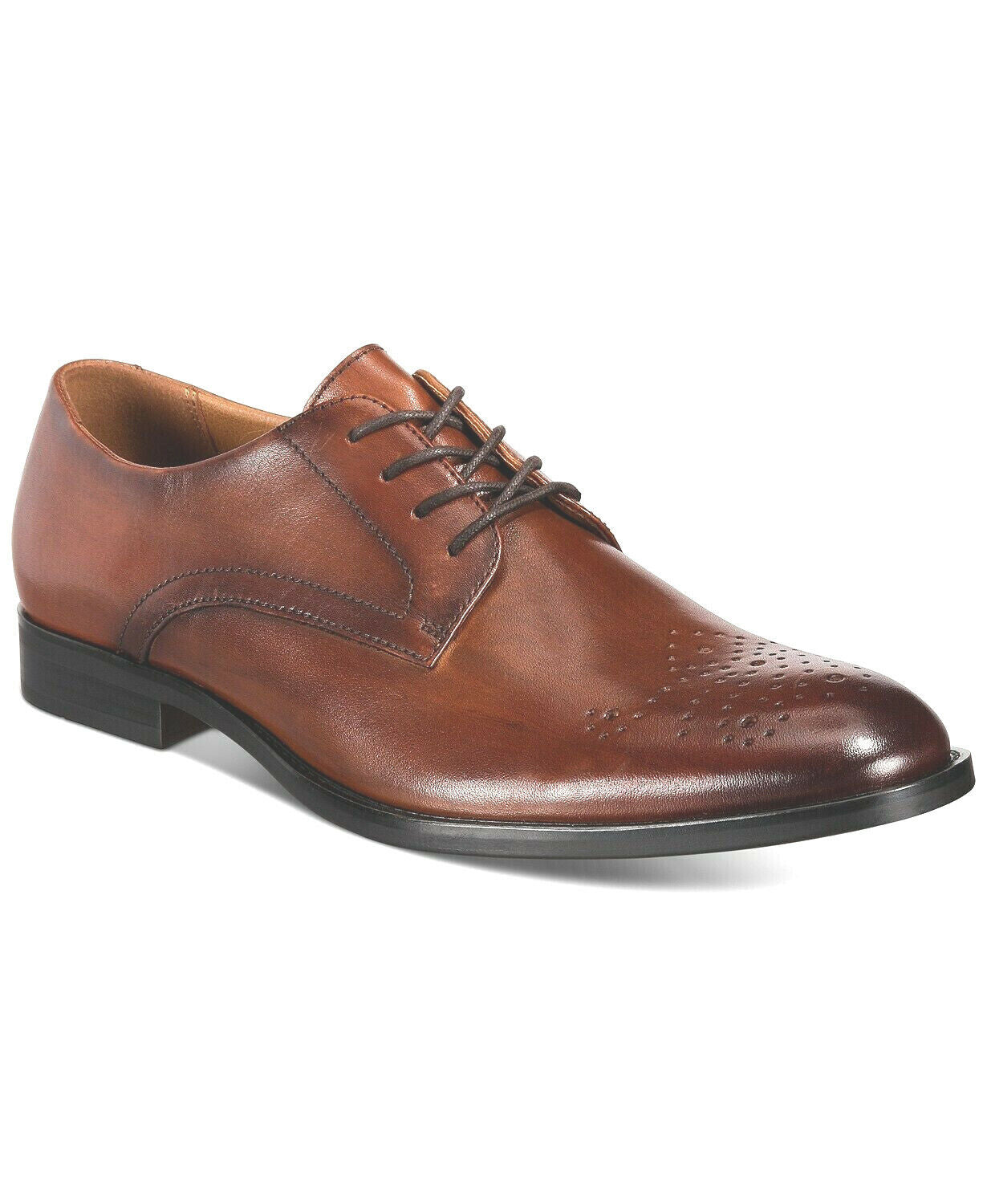 Alfani Men's Leather Darwin Lace-Up Oxfords  Color Tan Size 11.5M