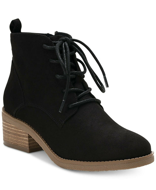 Style & Co Women's Rizio Lace-Up Ankle Bootie  Color Black Size 7.5M