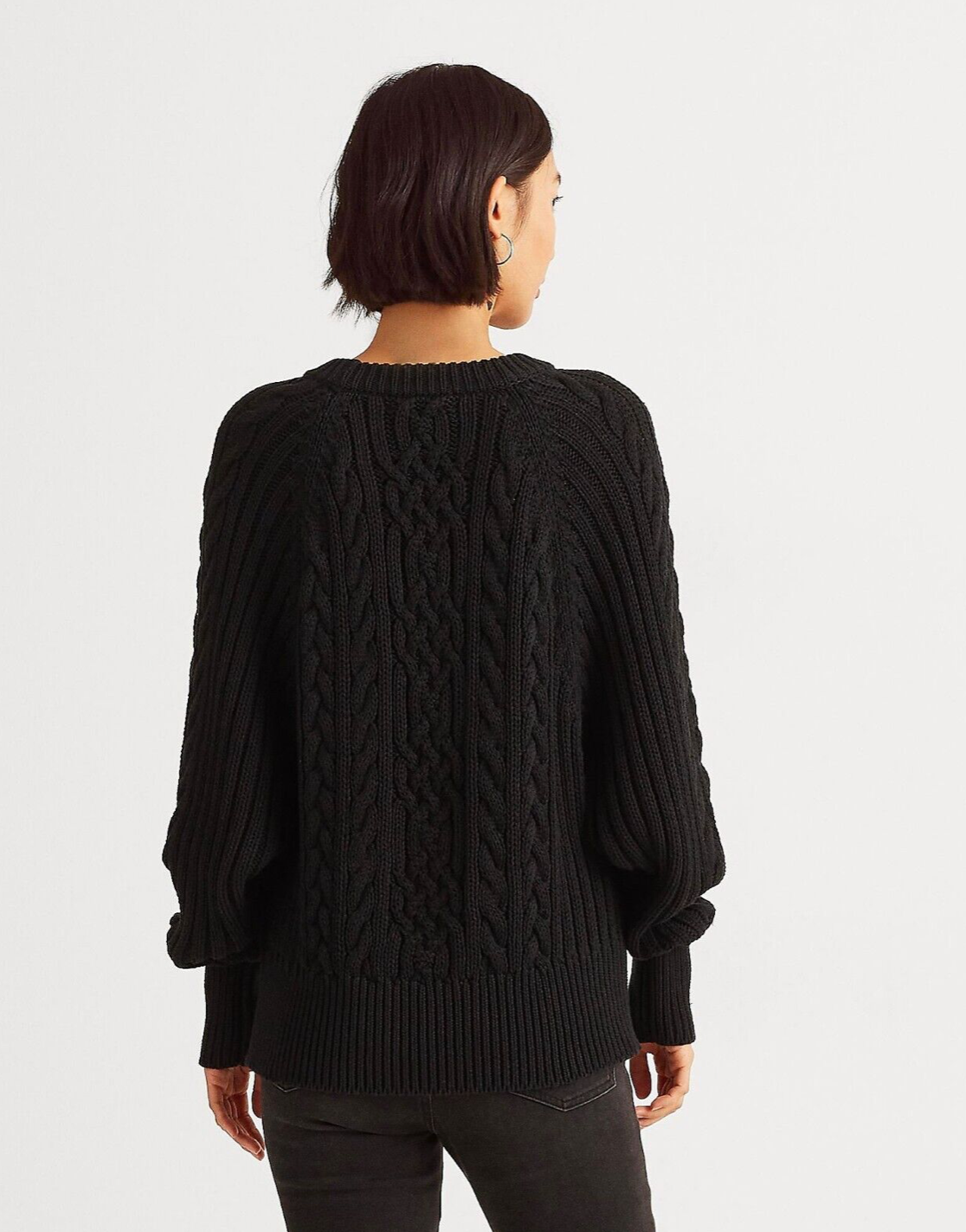 Lauren Ralph Lauren Cable-Knit Dolman-Sleeve Sweater Color Polo