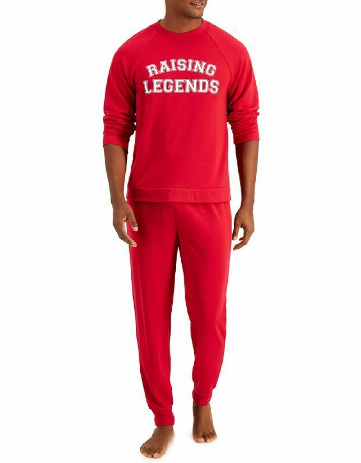 Family Pajamas Men's Raising Legends Matching PJ Set  Color Candy Red Size M