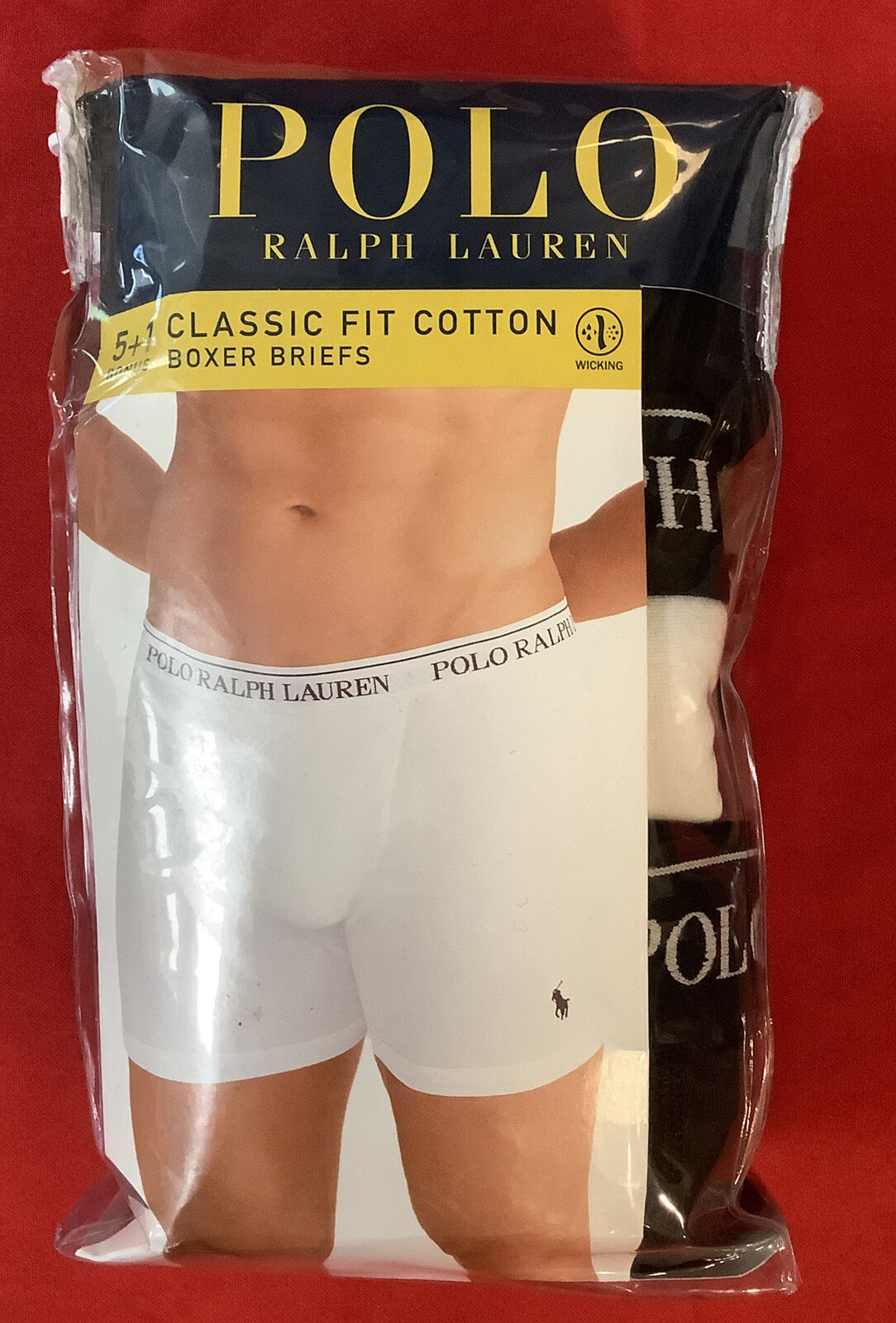 Polo Ralph Lauren Mens Boxer Briefs - 5pk +1  Color Black/White Size S