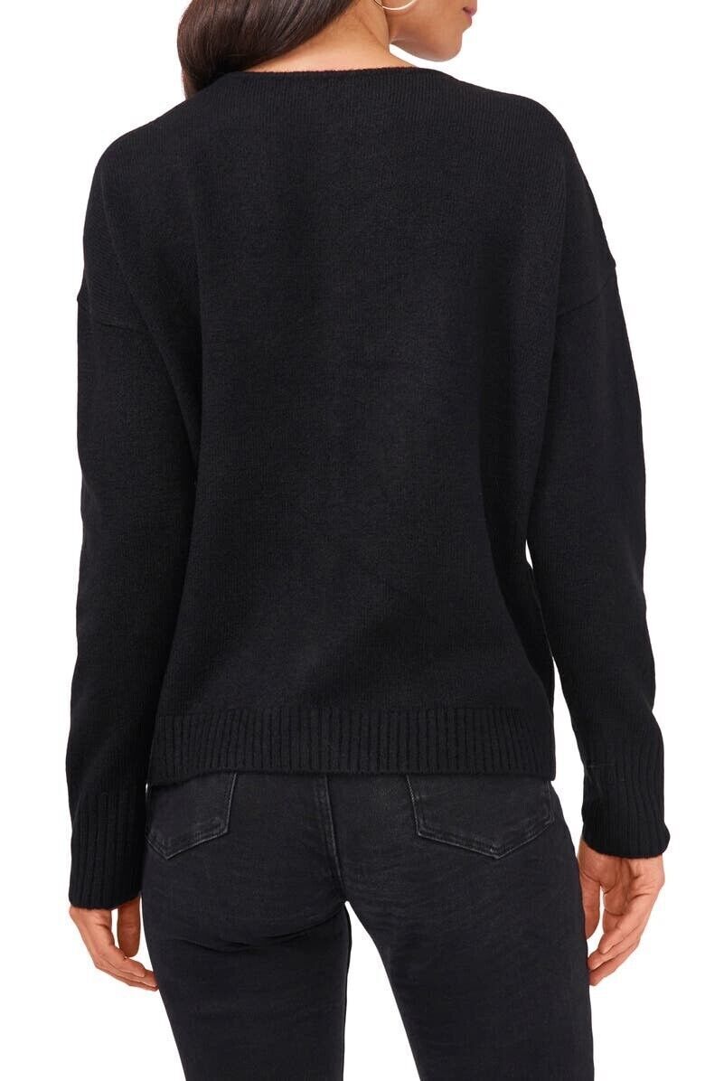 Vince Camuto Women's Tie-Front Sweater  Color Rich Black Size M