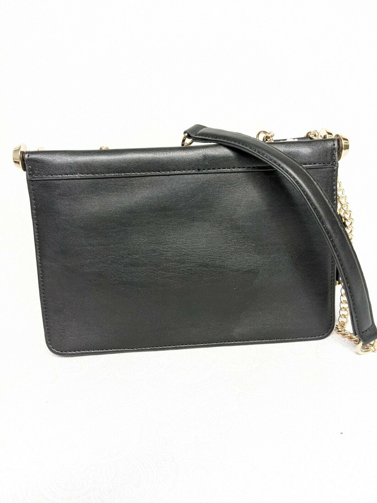 ALFANI Dowel pleated faux-leather crossbody shoulder bag  Color Black