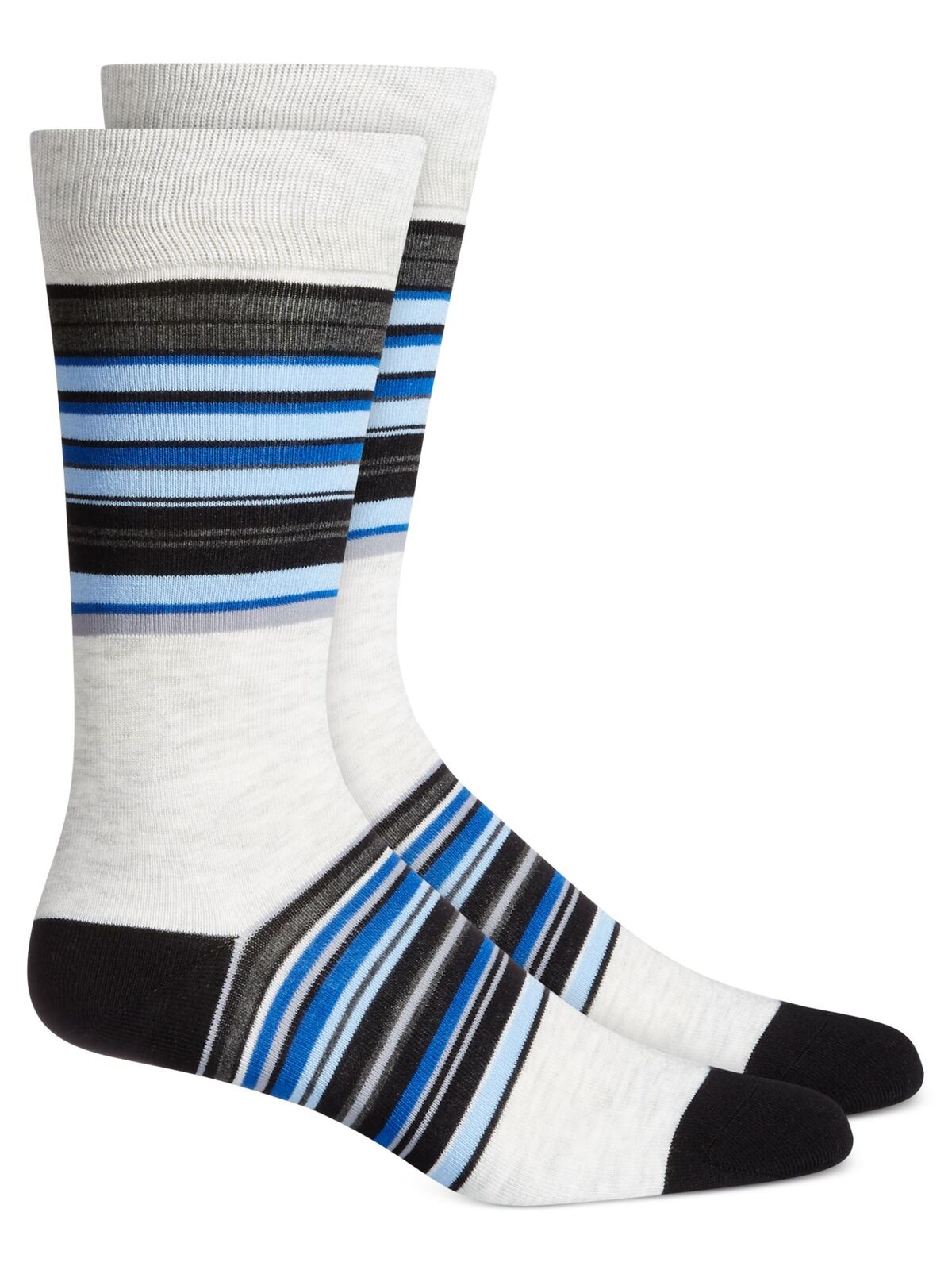 ALFANI Mens Eternal Comfortable Seamless Dress Crew Socks  Color Blue Striped  Size 10-13