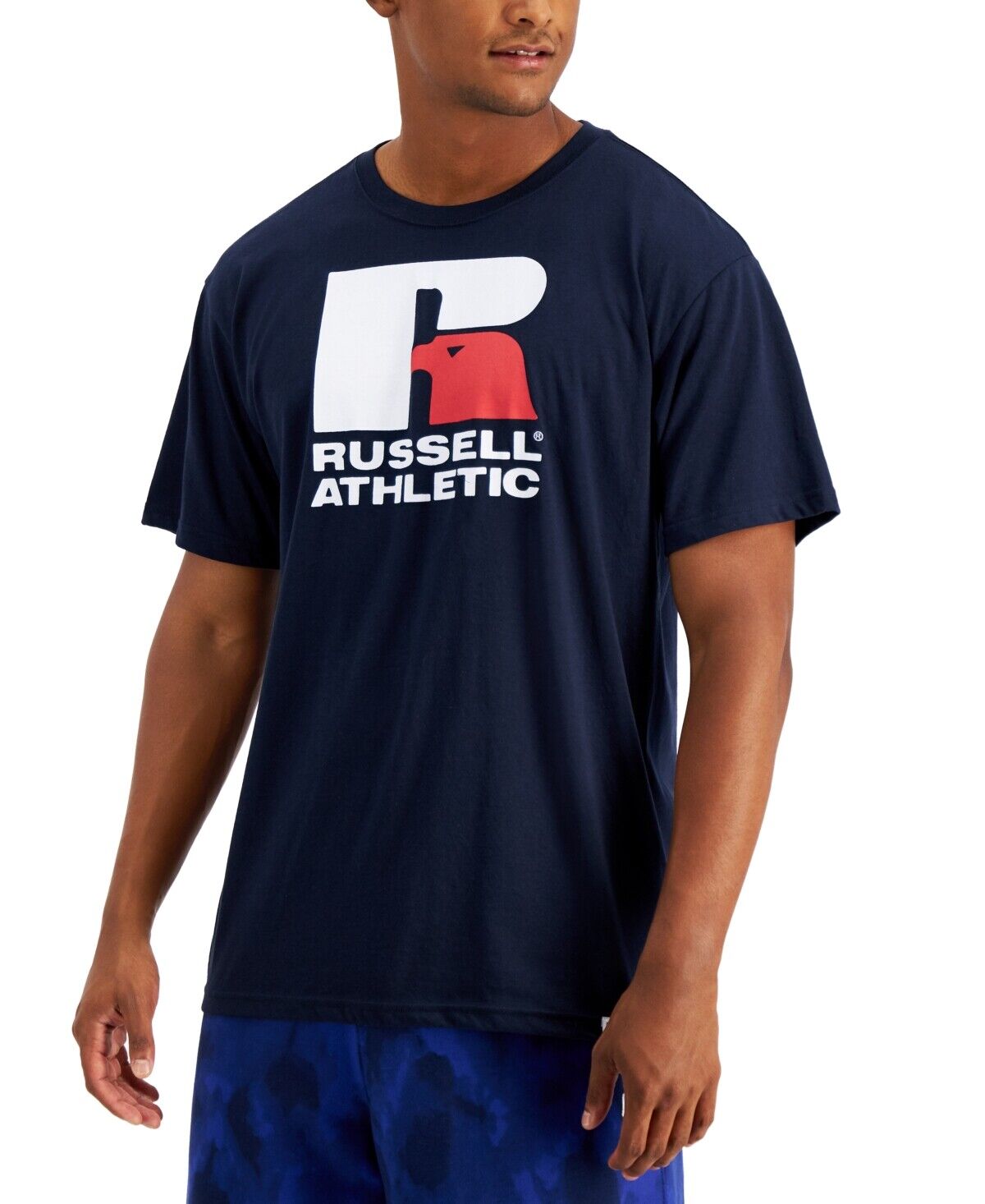 Russell Athletic Men's Lawrence Logo Graphic T-Shirt  Color Dark Navy Size L