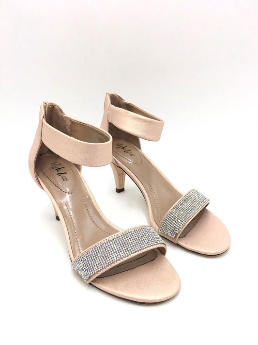 Style Co Phillyis Two-Piece Evening Sandals  Color Blush Silver Size 8M