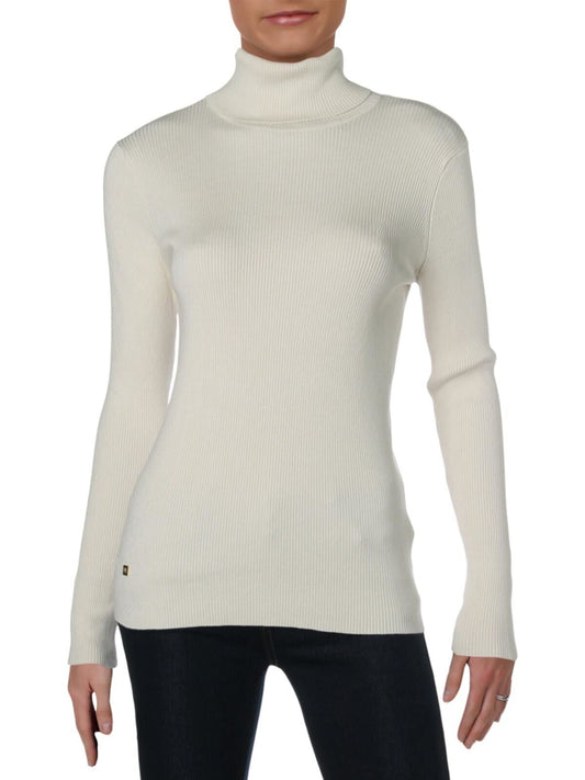 Lauren Ralph Lauren Ribbed Turtleneck Sweater  Color Mascarpone Cream Size XXL