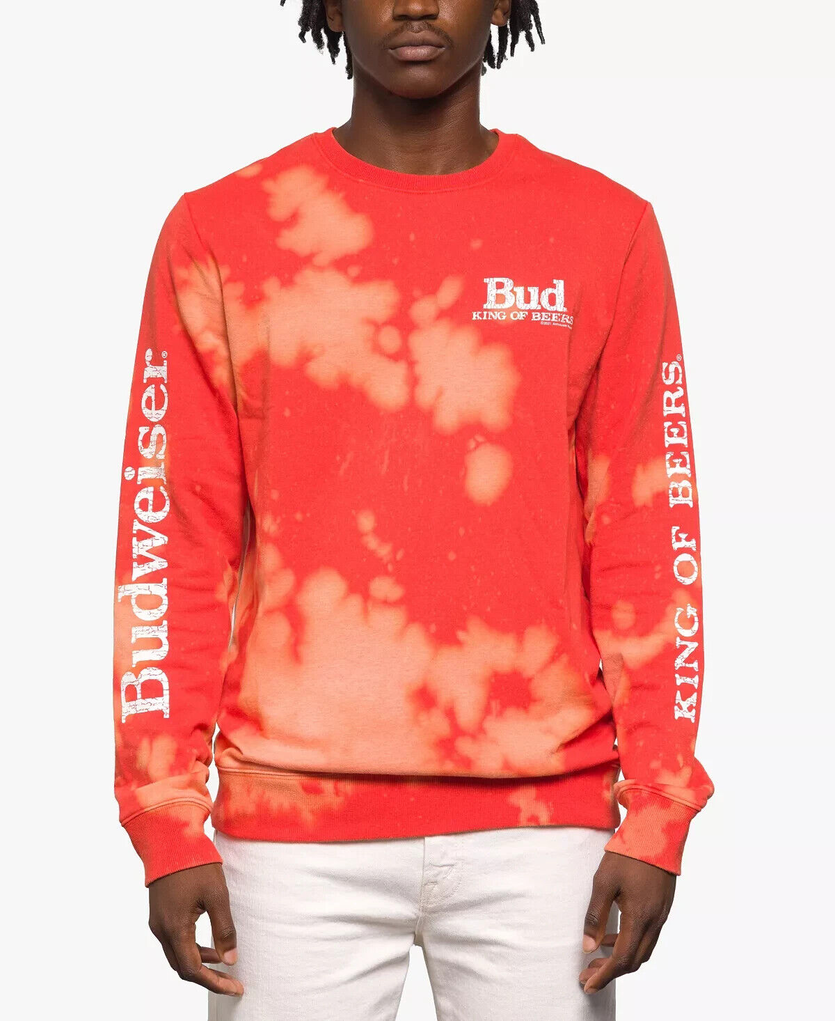 Junk Food Men's King of Beers Sweatshirt  Color Red Size S