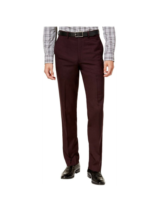 Calvin Klein Men’s Maroon Infinite Dress Pants  Color Burgundy 34Wx32L