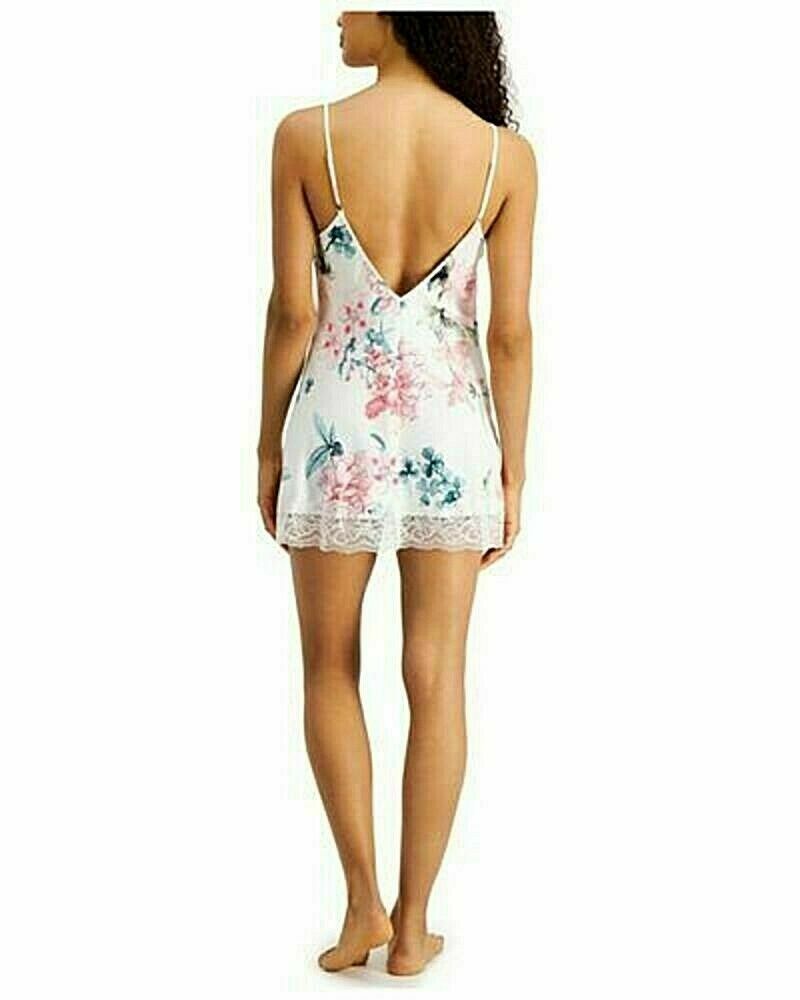Linea Donatella Noralee Lace-Trim Chemise Floral Nightgown