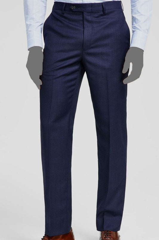 Lauren Ralph Lauren Mens UltraFlex Classic-Fit Wool Suit Pants  Color Navy Plaid W32xL30