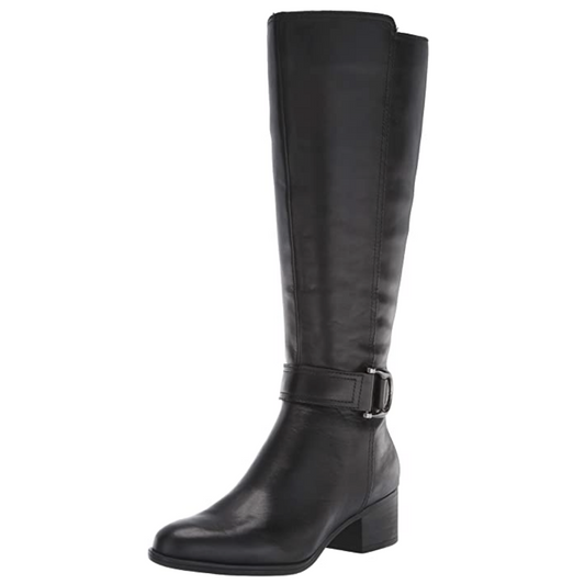 Naturalizer Women's Kelso High Shaft Boots Knee Color: Black Wide Calf