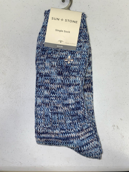 Sun Stone Mens Marled Socks  Color Blue ONE SIZE