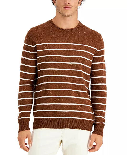 Club Room Men's Gregor Striped Sweater  Color Brown Size 2XL