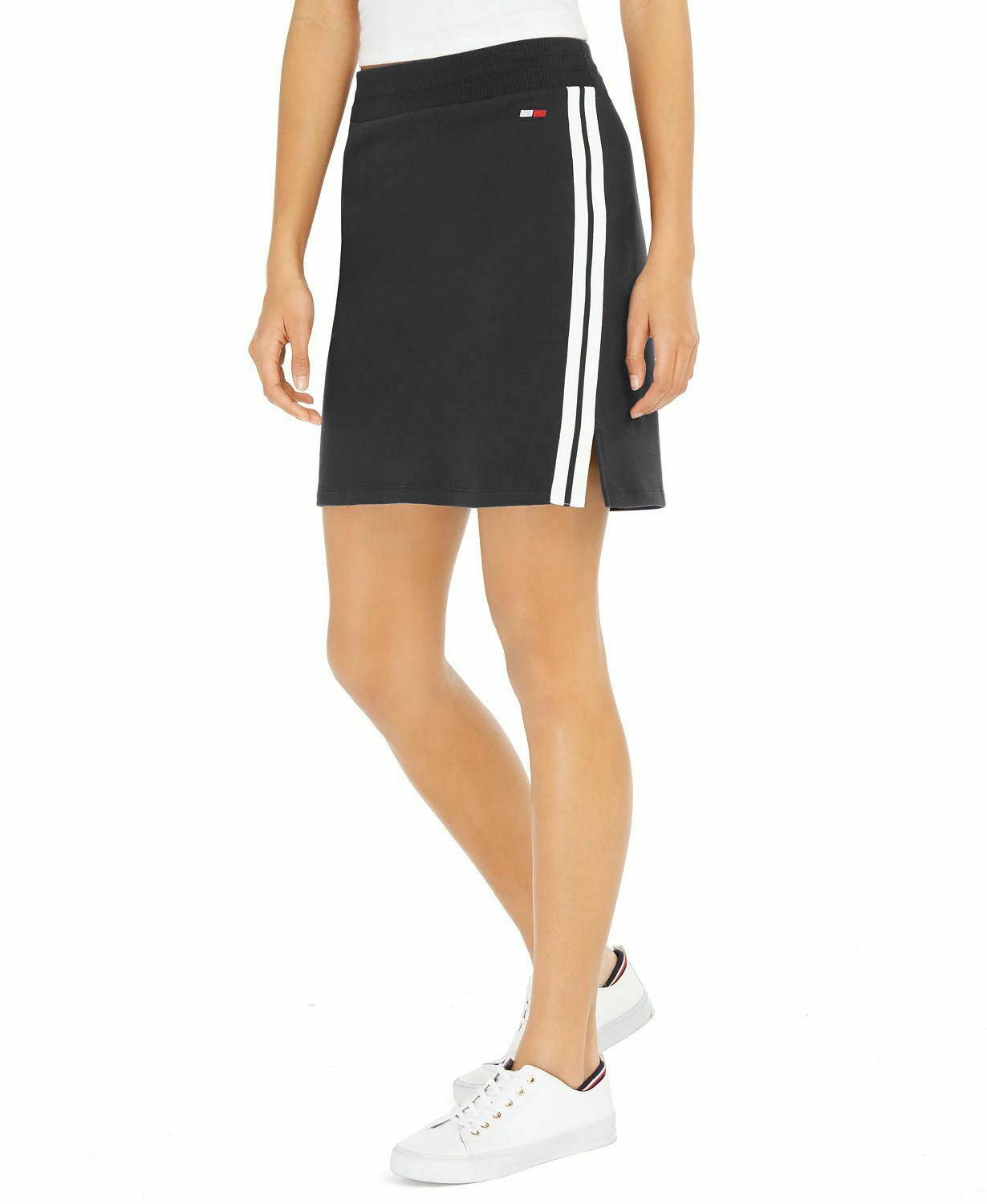 Tommy Hilfiger Women's Skirt M A-Line Stripe Side   Color Black Size M