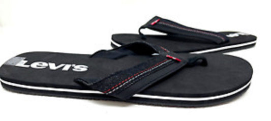 LEVI'S Men's Wordmark Slip-On Thong Sandals  Color Black Size 12M