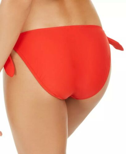 Hula Honey RADIANT RED Pom Pom Springs Side-Tie Bikini Swim Bottom