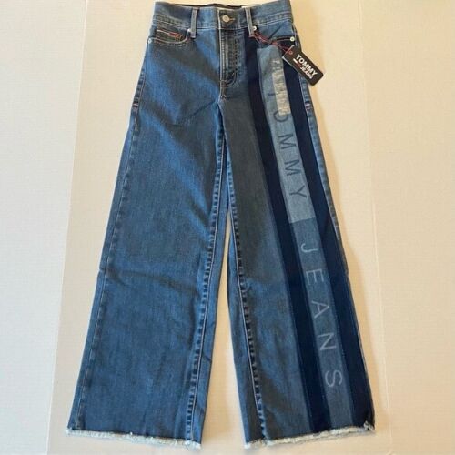 Tommy Jeans Juniors Cropped Wide-Leg Jeans  Color Gardiners Size 8/29