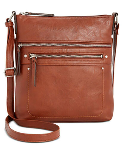 INC International Concepts Riverton Small Crossbody Handbag  Color Brandy