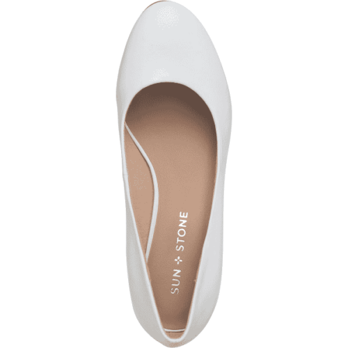 Sun + Stone Women's Felix Pumps White  Size 9 M