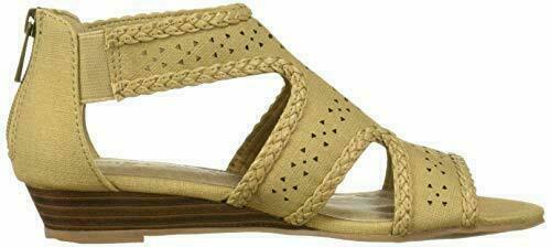 Easy Street Women's Beige Linen Thelma Dress Casual Sandal Size 8.5M