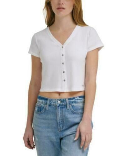 Calvin Klein Jeans  Cotton Crop Top  Color White Size M