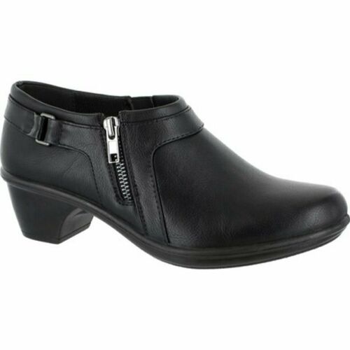 Easy Street Women's Devo Ankle Bootie, Black/Crocodile