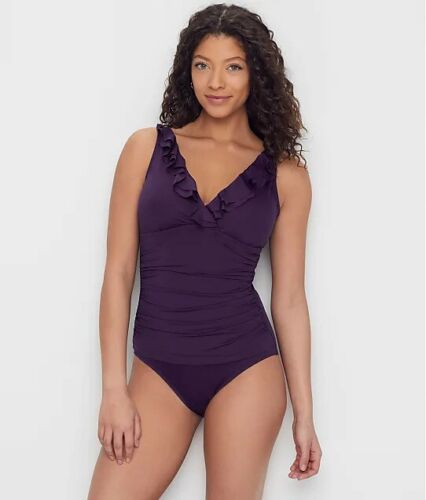 Lauren Ralph Lauren Tummy-Control Ruffled One-Piece Swimsuit