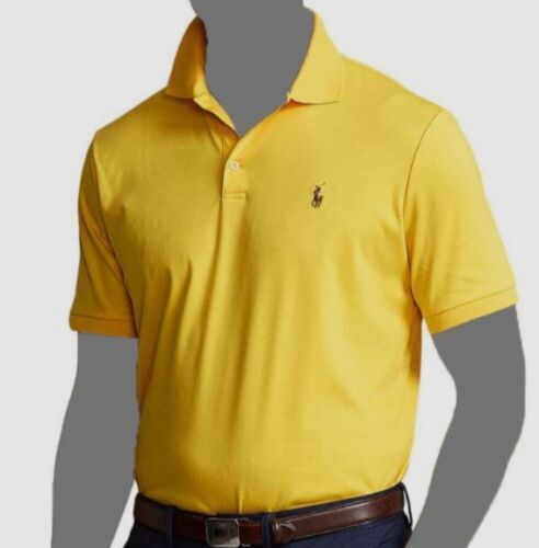 Polo Ralph Lauren Mens Classic-Fit Mesh Polo  Color Yellowfin Size M