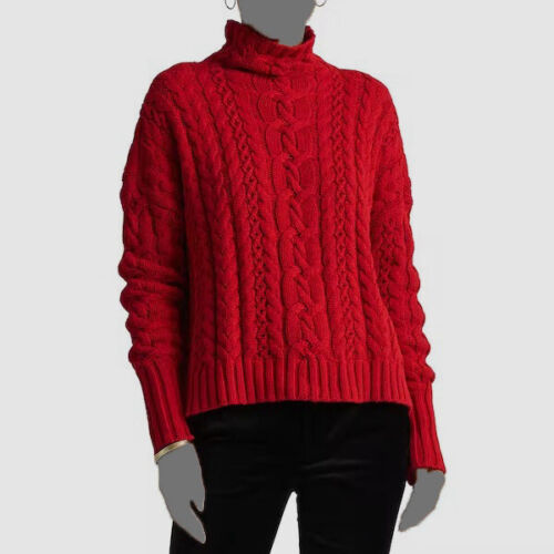 Lauren Ralph Lauren Plus-Size Cable-Knit Turtleneck Sweater  Color Lipstick Red Size 2X