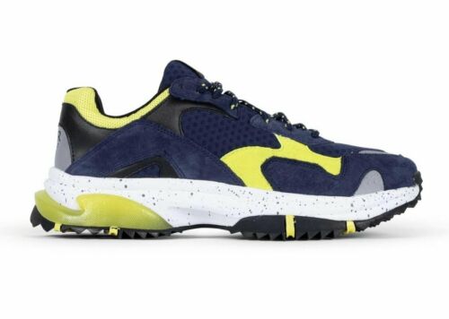 SNKR PROJECT Men's Prospect Park Sneaker  Color Blue Yellow Size 12M