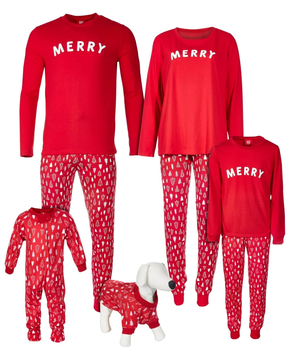 Family Pajamas Little & Big Kids Matching 2-Pieces Merry Pajama Set  Color Red Size  14-16